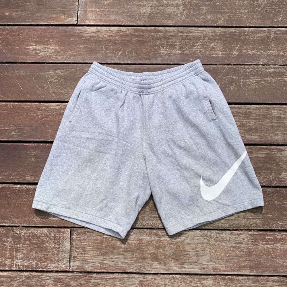 Vintage Y2K Nike Blue Tag Shorts Big Large Swoosh Men's XL Gray Grey